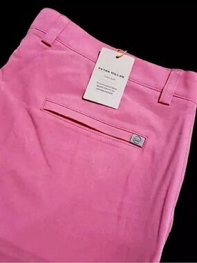 NEW Peter Millar Mens Crown Sport Performance Peppermint Size 34 Golf Shorts